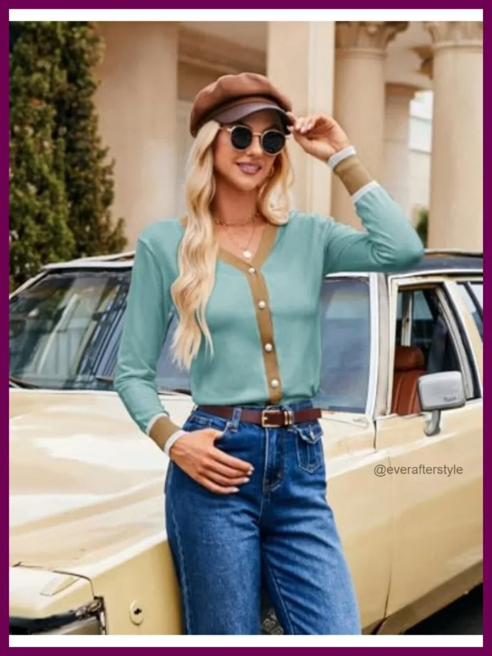 Lightweight Cropped Cardigan Women V-Neck Button Down